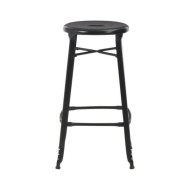 Mobilier de bar 3 pcs Acier Noir