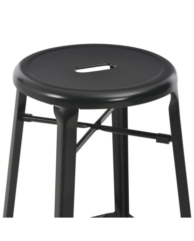 Mobilier de bar 3 pcs Acier Noir