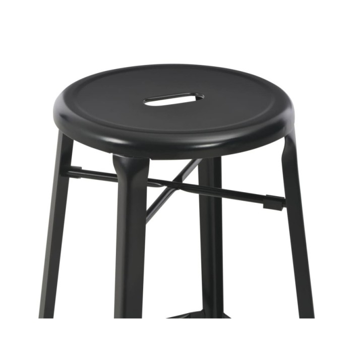Mobilier de bar 3 pcs Acier Noir