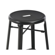 Mobilier de bar 3 pcs Acier Noir