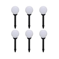 6 pcs Lampes d'allée d'extérieur à LED 20 cm et piquet au sol
