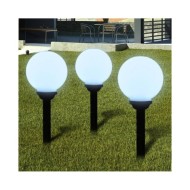 6 pcs Lampes d'allée d'extérieur à LED 20 cm et piquet au sol