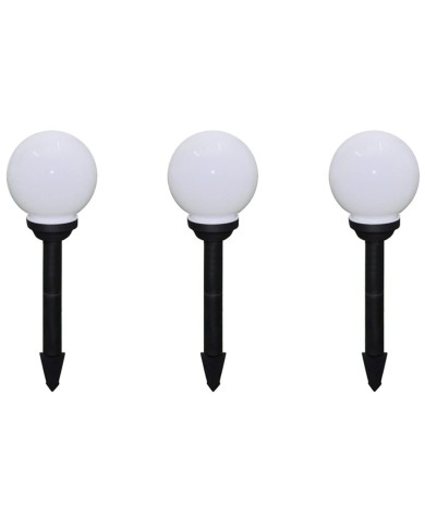 6 pcs Lampes d'allée d'extérieur à LED 20 cm et piquet au sol