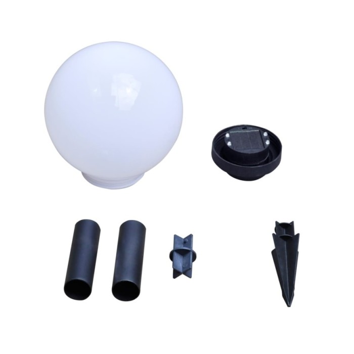6 pcs Lampes d'allée d'extérieur à LED 20 cm et piquet au sol