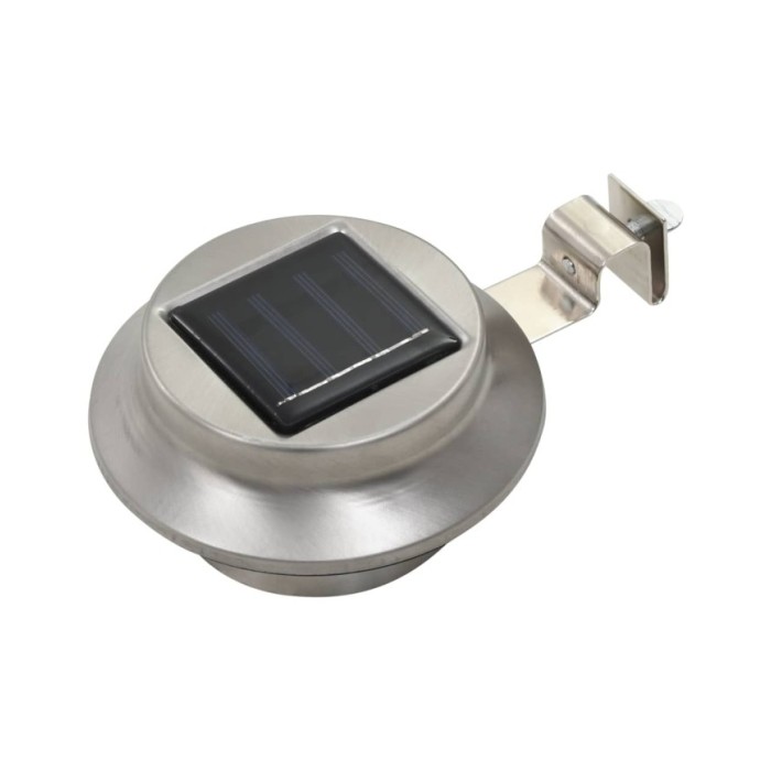 Lampes solaires à LED rondes d'extérieur 12 pcs 12 cm Blanc