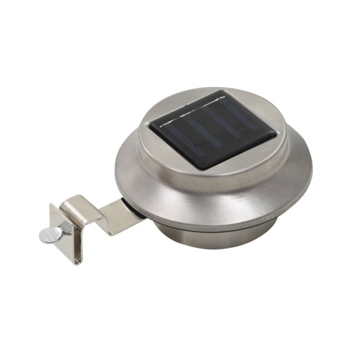 Lampes solaires à LED rondes d'extérieur 12 pcs 12 cm Blanc