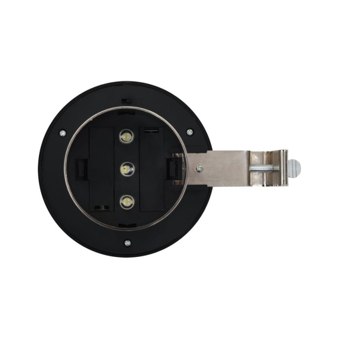 Lampes solaires à LED rondes d'extérieur 12 pcs 12 cm Blanc