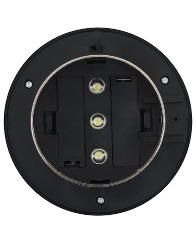Lampes solaires à LED rondes d'extérieur 12 pcs 12 cm Blanc