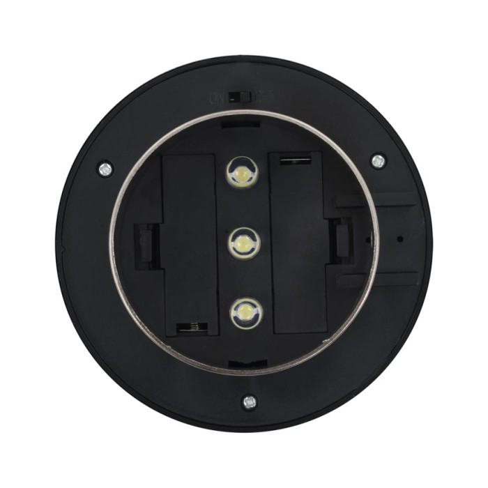 Lampes solaires à LED rondes d'extérieur 12 pcs 12 cm Blanc