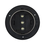 Lampes solaires à LED rondes d'extérieur 12 pcs 12 cm Blanc