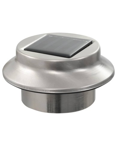 Lampes solaires à LED rondes d'extérieur 12 pcs 12 cm Blanc