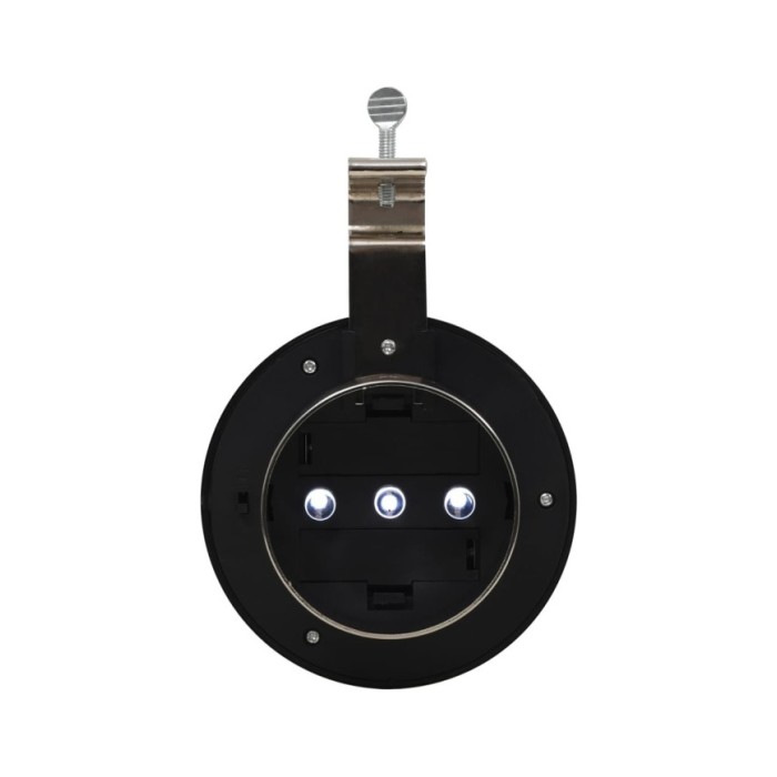 Lampes solaires à LED rondes d'extérieur 12 pcs 12 cm Blanc