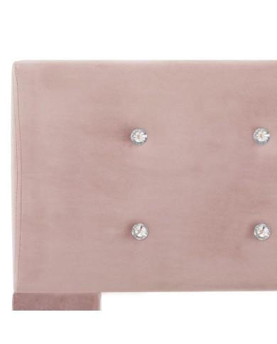 Lit avec matelas Rose Velours 160 x 200 cm 