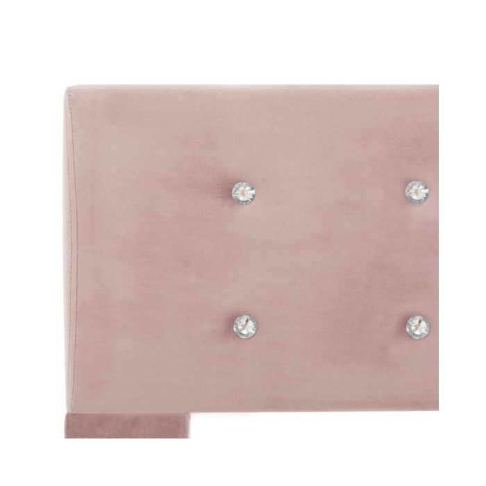 Lit avec matelas Rose Velours 160 x 200 cm 