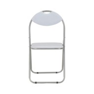 Chaises pliantes de salle à manger 4 pcs Blanc Similicuir