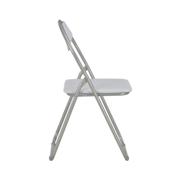 Chaises pliantes de salle à manger 4 pcs Blanc Similicuir