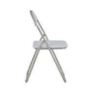 Chaises pliantes de salle à manger 4 pcs Blanc Similicuir