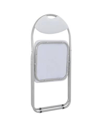 Chaises pliantes de salle à manger 4 pcs Blanc Similicuir