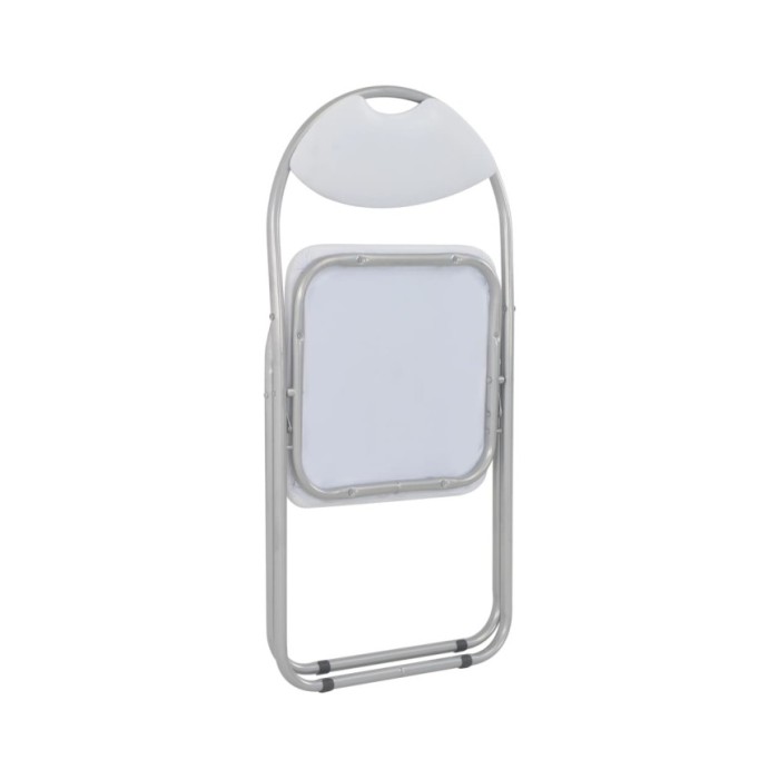 Chaises pliantes de salle à manger 4 pcs Blanc Similicuir