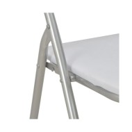 Chaises pliantes de salle à manger 4 pcs Blanc Similicuir