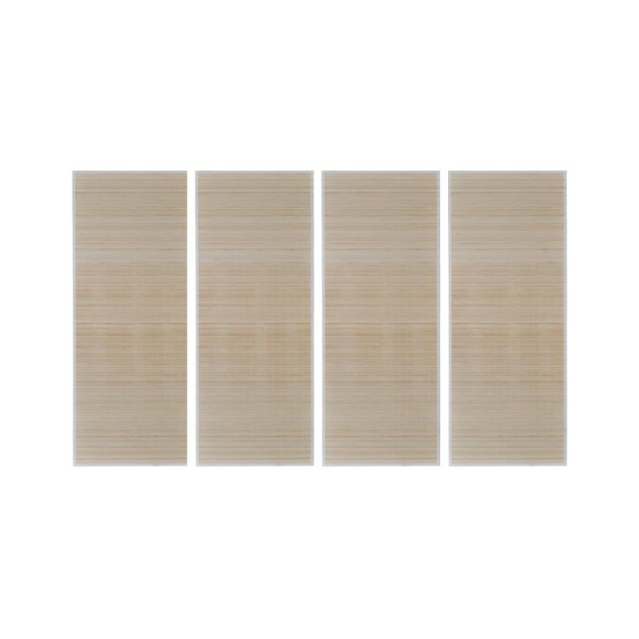 Tapis rectangulaires Bambou naturel 4 pcs 120x180 cm