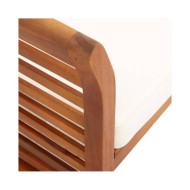Mobilier à dîner d'extérieur 3 pcs et coussins Acacia solide