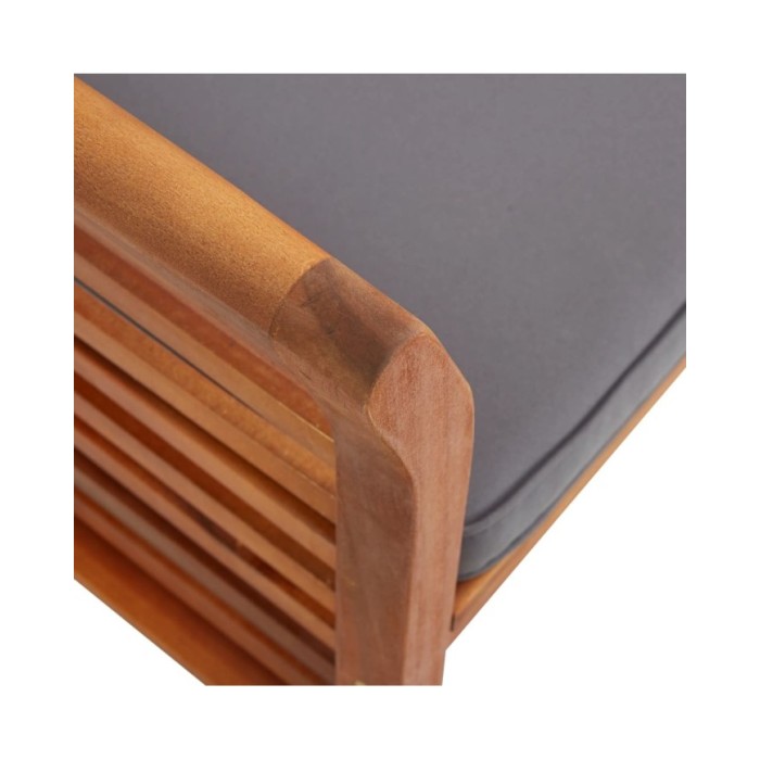 Mobilier à dîner d'extérieur 7 pcs et coussins Acacia solide