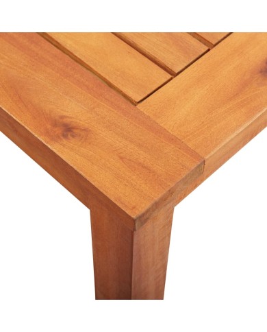 Mobilier à dîner d'extérieur 7 pcs et coussins Acacia solide
