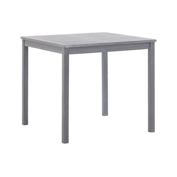 Mobilier à dîner de jardin 5 pcs Bois d'acacia massif Gris