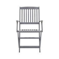 Mobilier à dîner de jardin 5 pcs Bois d'acacia massif Gris