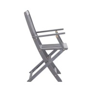 Mobilier à dîner de jardin 5 pcs Bois d'acacia massif Gris