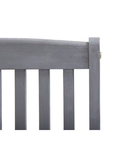 Mobilier à dîner de jardin 5 pcs Bois d'acacia massif Gris