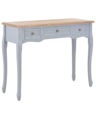 280045  Dressing Console Table with 3 Drawers Grey