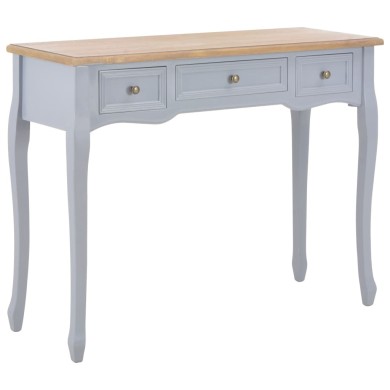 280045  Dressing Console Table with 3 Drawers Grey