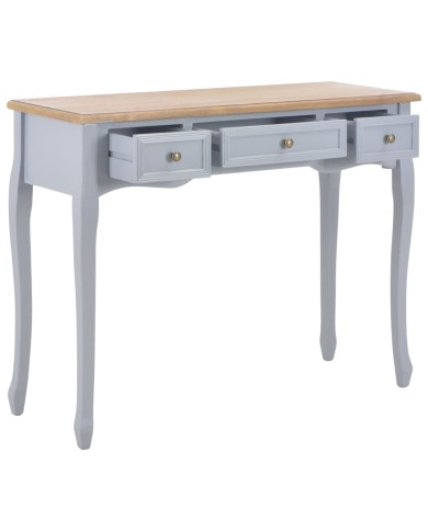 280045  Dressing Console Table with 3 Drawers Grey