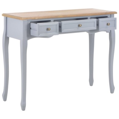 280045  Dressing Console Table with 3 Drawers Grey