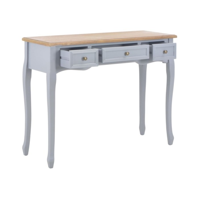 280045  Dressing Console Table with 3 Drawers Grey