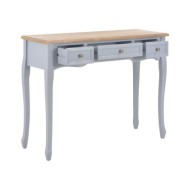 280045  Dressing Console Table with 3 Drawers Grey