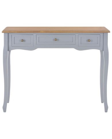 280045  Dressing Console Table with 3 Drawers Grey