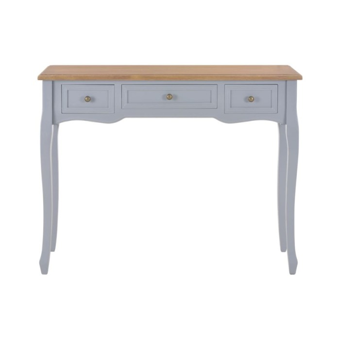 280045  Dressing Console Table with 3 Drawers Grey