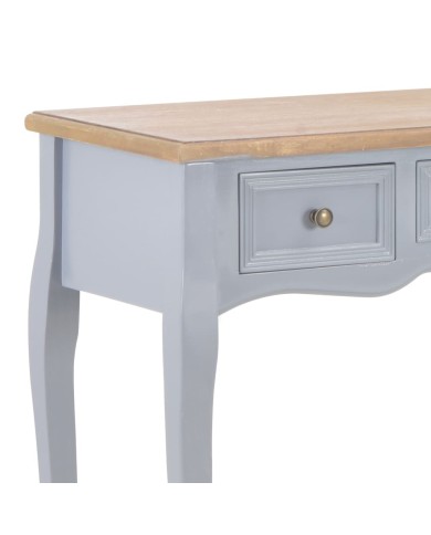 280045  Dressing Console Table with 3 Drawers Grey