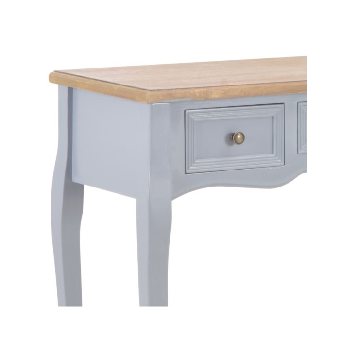 280045  Dressing Console Table with 3 Drawers Grey