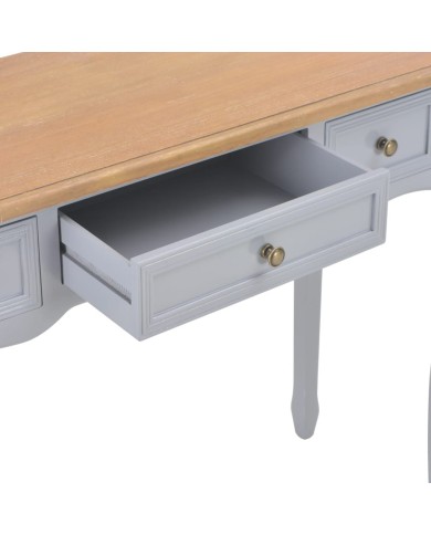 280045  Dressing Console Table with 3 Drawers Grey