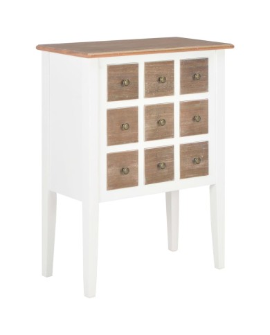 Buffet Blanc 54 x 30 x 80 cm Bois massif