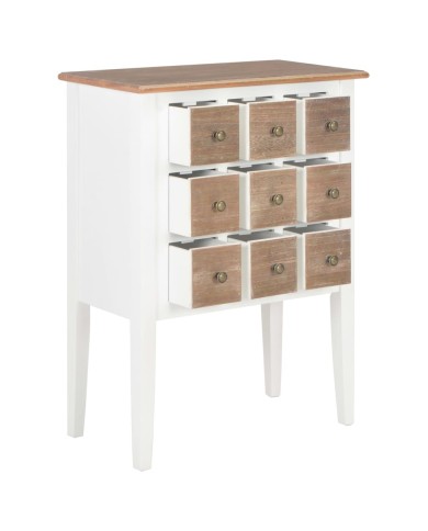 Buffet Blanc 54 x 30 x 80 cm Bois massif