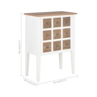 Buffet Blanc 54 x 30 x 80 cm Bois massif