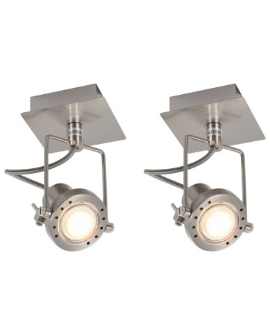 Projecteurs 2 pcs Argenté GU10