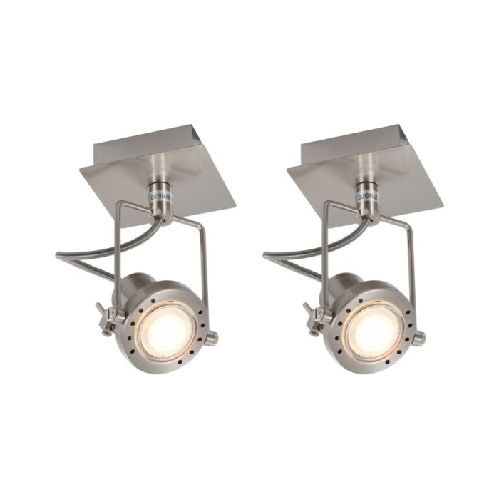 Projecteurs 2 pcs Argenté GU10