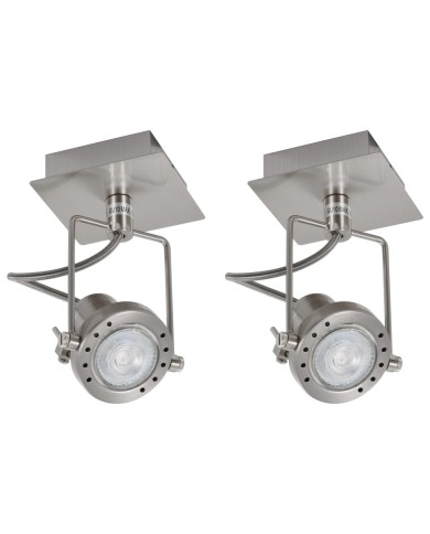 Projecteurs 2 pcs Argenté GU10