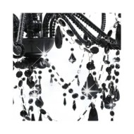 Lustre à perles Noir 8 ampoules E14